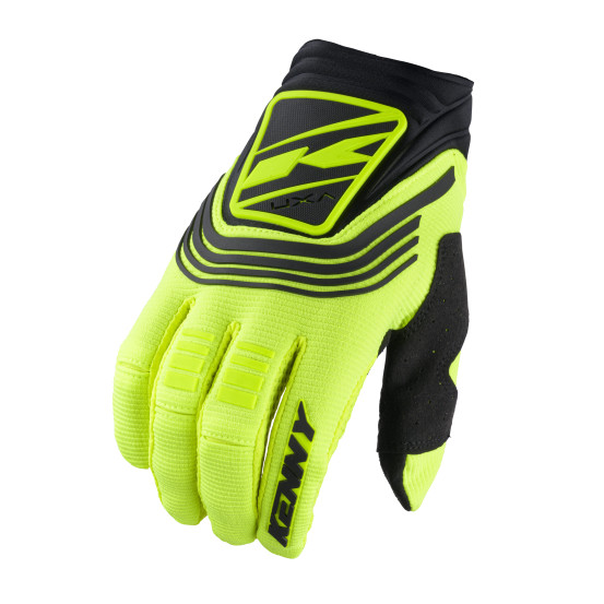 Gants cross Kenny 2024 Titanium - Neon Jaune