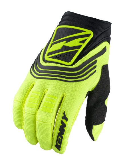 Gants cross Kenny 2024 Titanium - Neon Jaune