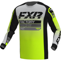 Maillot cross FXR 2023 Clutch - Noir Gris Jaune Fluo