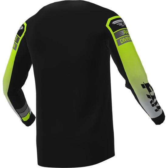 Maillot cross FXR 2023 Clutch - Noir Gris Jaune Fluo