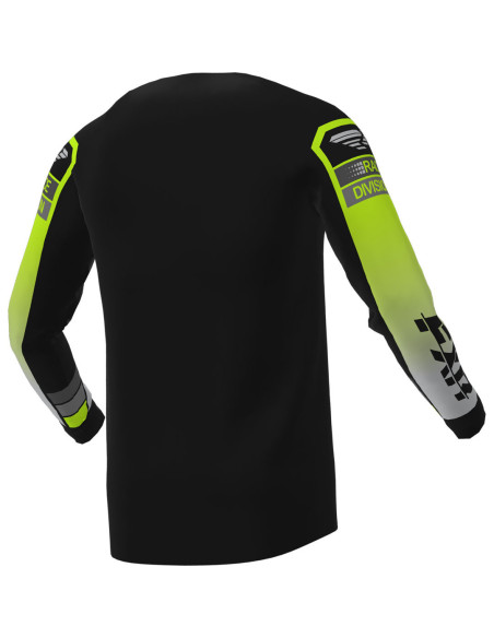 Maillot cross FXR 2023 Clutch - Noir Gris Jaune Fluo