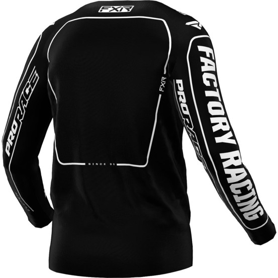 Maillot cross FXR 2024 Clutch - Noir Blanc