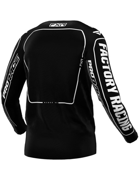 Maillot cross FXR 2024 Clutch - Noir Blanc