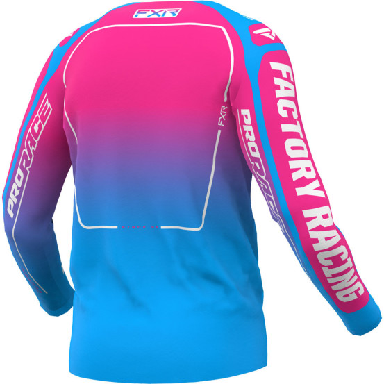 Maillot cross FXR 2024 Clutch - Cyan E-Pink