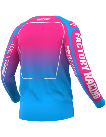 Maillot cross FXR 2024 Clutch - Cyan E-Pink