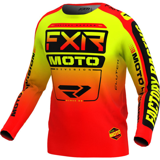 Maillot cross FXR 2024 Clutch - Inferno Orange Jaune