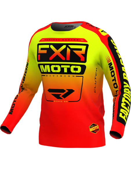 Maillot cross FXR 2024 Clutch - Inferno Orange Jaune