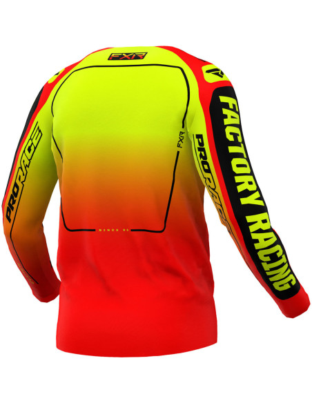 Maillot cross enfant FXR 2024 Clutch - Inferno Orange Jaune