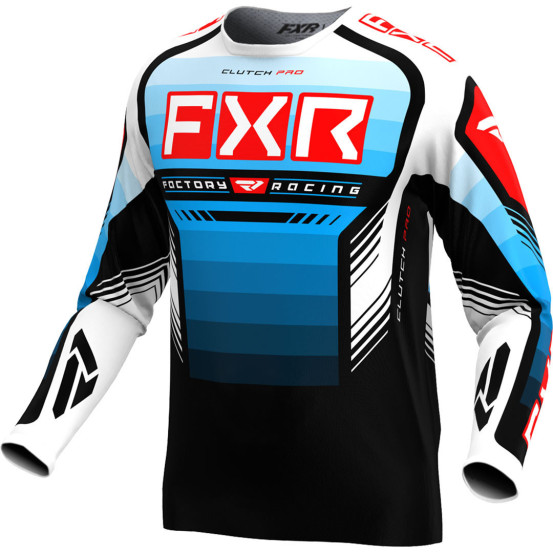 Maillot cross FXR 2024 Clutch Pro - Bleu Rouge Noir