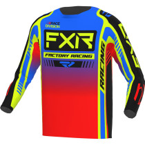 Maillot cross enfant FXR 2023 Clutch Pro - Bleu Rouge Jaune Fluo