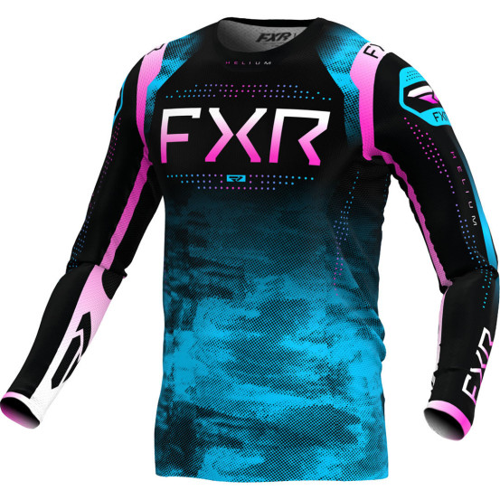 Maillot cross FXR 2024 Helium - Circuit Noir Bleu Rose