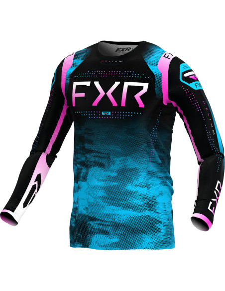 Maillot cross FXR 2024 Helium - Circuit Noir Bleu Rose