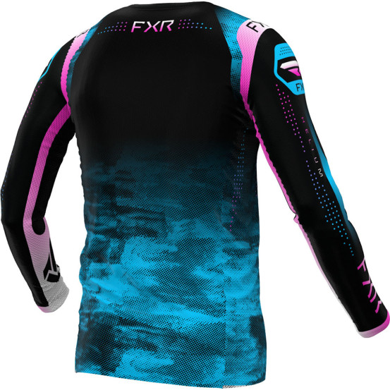 Maillot cross FXR 2024 Helium - Circuit Noir Bleu Rose