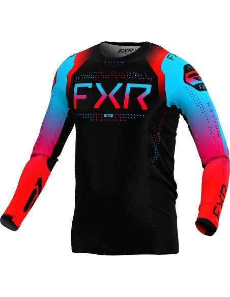 Maillot cross FXR 2024 Helium - Ice Noir Bleu Rouge