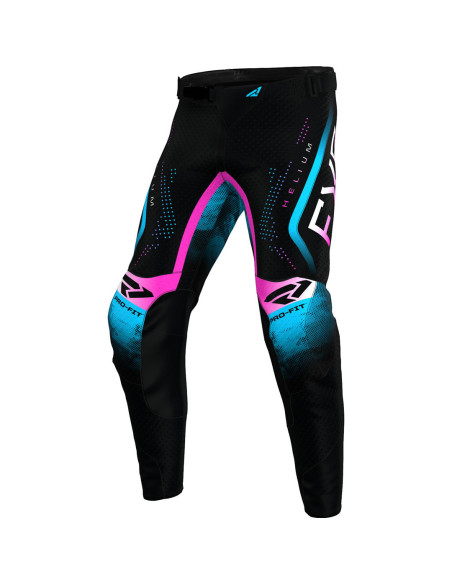 Pantalon cross FXR 2024 Helium - Circuit Noir Bleu Rose