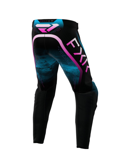 Pantalon cross FXR 2024 Helium - Circuit Noir Bleu Rose
