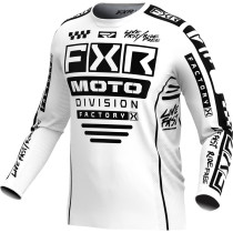 Maillot cross enfant FXR 2024 Podium - Blanc Noir