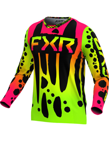 Maillot cross FXR 2024 Podium - Frogger Noir Jaune