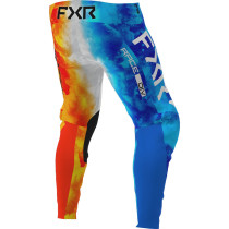 Pantalon cross enfant FXR 2023 Podium - Fire & Ice Bleu Rouge 2