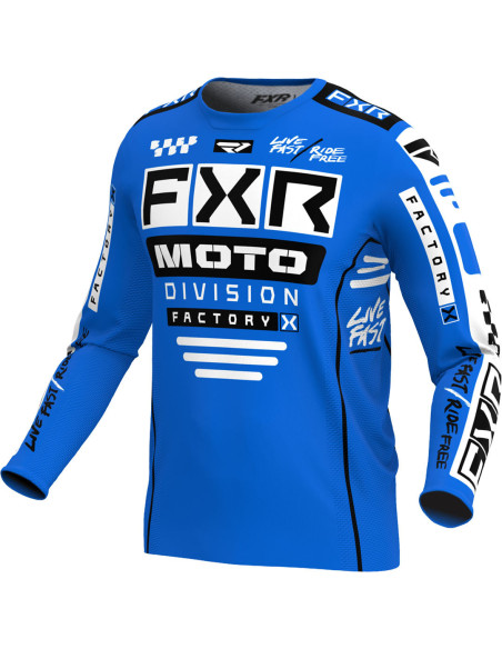 Maillot cross FXR 2024 Podium Gladiator - Bleu Noir