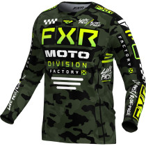 Maillot cross FXR 2024 Podium Gladiator - Camo Vert Noir