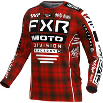 Maillot cross FXR 2024 Podium Gladiator - Plaid Rouge