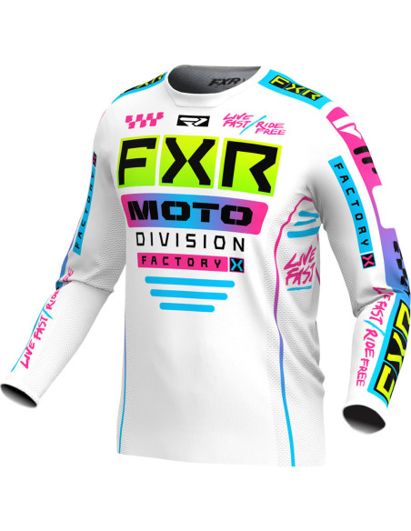 Maillot cross FXR 2024 Podium Gladiator - Blanc Candy