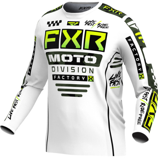 Maillot cross FXR 2024 Podium Gladiator - Camo Blanc