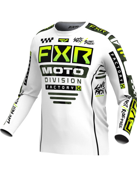Maillot cross FXR 2024 Podium Gladiator - Camo Blanc
