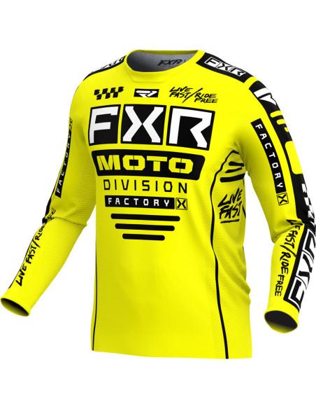Maillot cross FXR 2024 Podium Gladiator - Jaune Noir