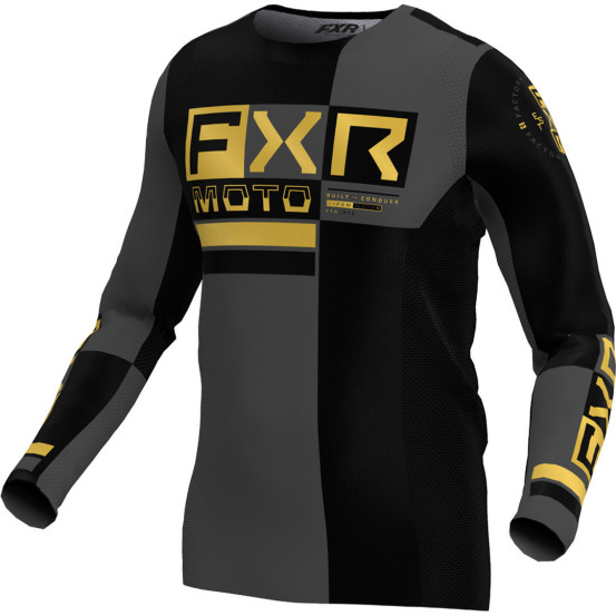 Maillot cross FXR 24.5 Podium Pro Battalion - Noir Or