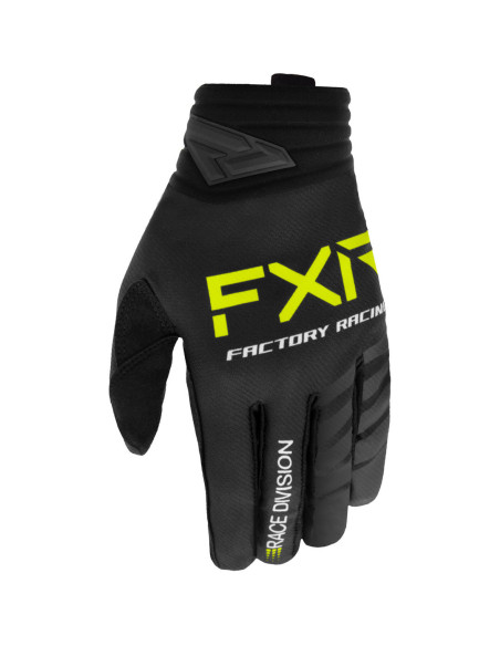 Gants cross FXR 2023 Prime - Noir Jaune Fluo