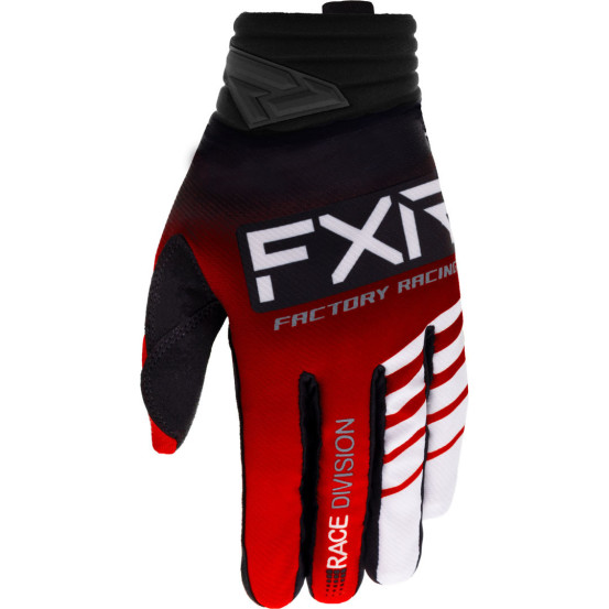 Gants cross FXR 2023 Prime - Rouge Noir Blanc