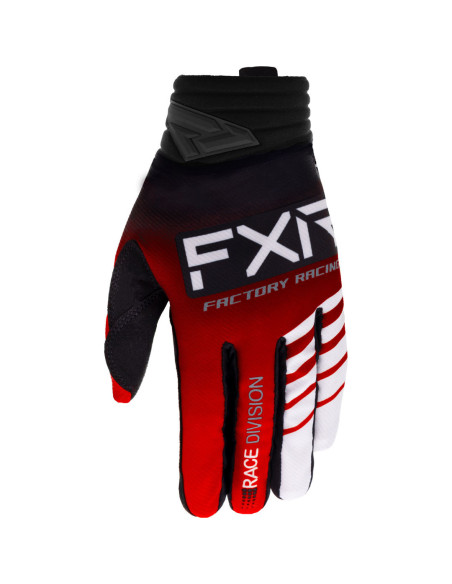 Gants cross FXR 2023 Prime - Rouge Noir Blanc