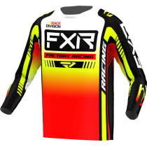 Maillot cross FXR 2023 Clutch Pro - Noir Blanc Jaune Fluo