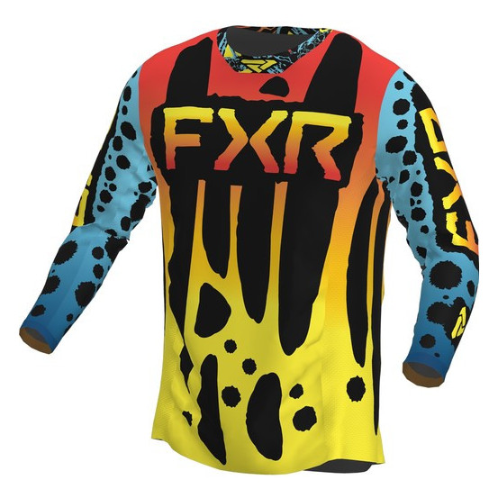 Maillot cross FXR 2023 Podium - Dart Frog Bleu Rouge