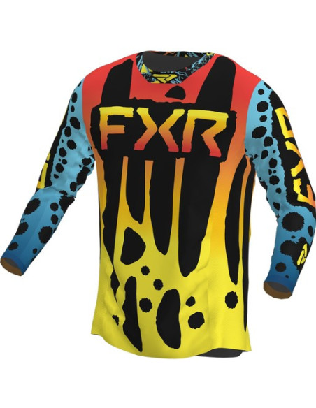 Maillot cross FXR 2023 Podium - Dart Frog Bleu Rouge