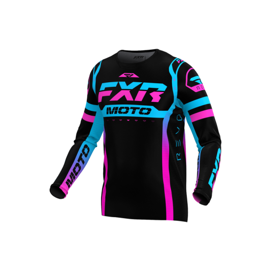 Maillot cross FXR 2023 Revo Pro - Nightclub Noir Bleu Rose
