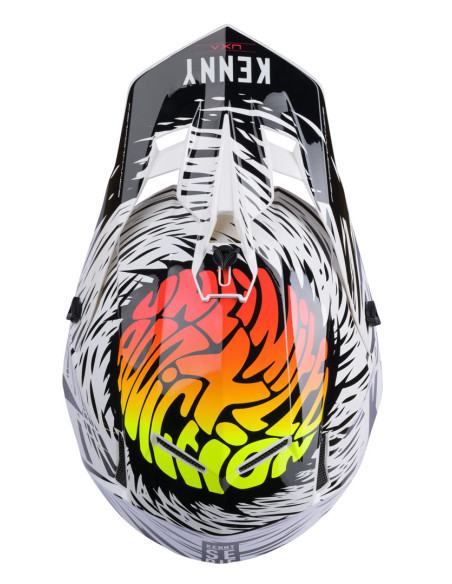 Casque cross Kenny 2024 Performance Graphic - Uxa Blanc Noir