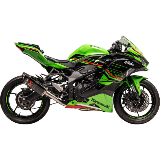 Ligne complète inox carbone AKRAPOVIC Racing Line Kawasaki 250/400 ZX-R 2023