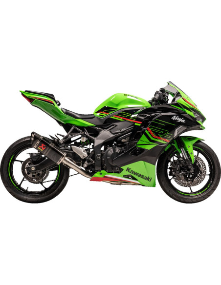 Ligne complète inox carbone AKRAPOVIC Racing Line Kawasaki 250/400 ZX-R 2023