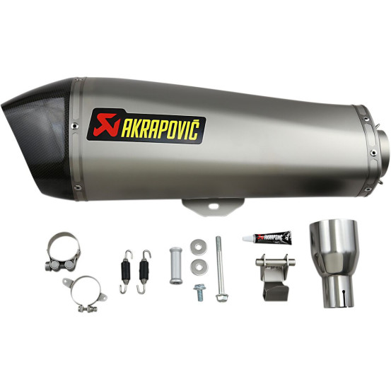 Silencieux AKRAPOVIC Inox Peugeot Satelis 400/500, Piaggio Beverly 400/500, XEvo 400, MP3 400 LT/RST, MP3 500 LT, Gilera Fuoc..
