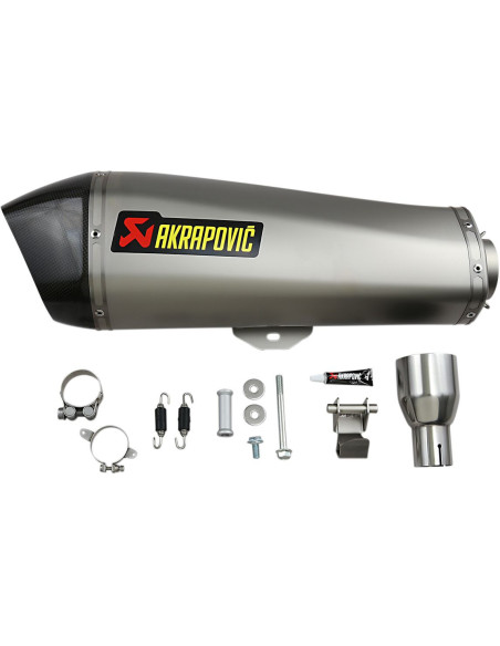 Silencieux AKRAPOVIC Inox Peugeot Satelis 400/500, Piaggio Beverly 400/500, XEvo 400, MP3 400 LT/RST, MP3 500 LT, Gilera Fuoc..