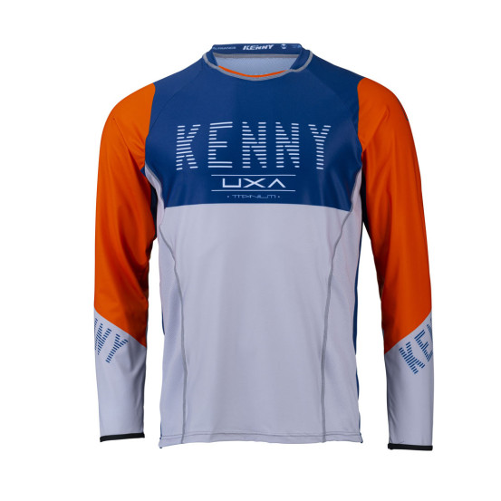 Maillot cross Kenny 2022 Titanium - Bleu Orange