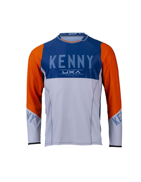 Maillot cross Kenny 2022 Titanium - Bleu Orange