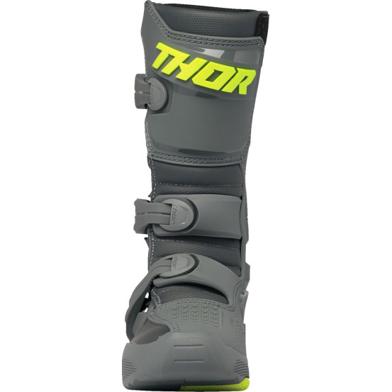 Bottes cross enfant Thor Blitz XR - Gris Jaune Fluo