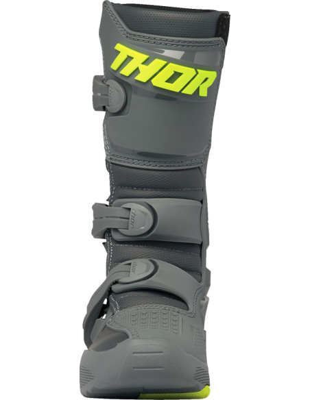 Bottes cross enfant Thor Blitz XR - Gris Jaune Fluo