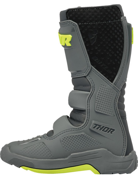 Bottes cross enfant Thor Blitz XR - Gris Jaune Fluo