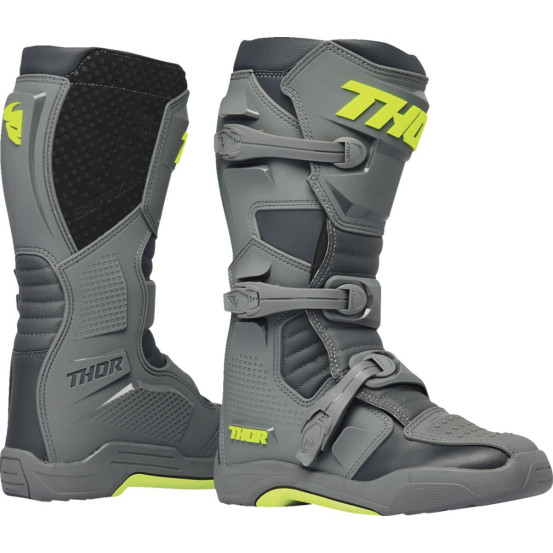 Bottes cross Thor Blitz XR - Gris Jaune Fluo