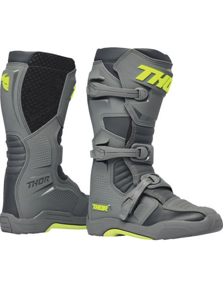 Bottes cross Thor Blitz XR - Gris Jaune Fluo